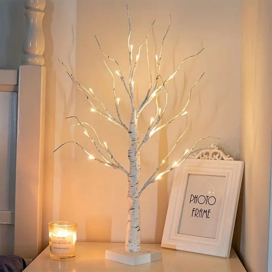 144 LEDS Birch Tree Lamp with Bendable Branches Style - Warm White Romantic Decorative Night Light Decor