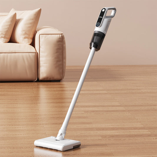 White spray-painted model Wireless Stick Vacuum Cleaner with 14000Pa Suction, HEPA Filter & 350ml Water Tank for Wet Dry Cleaning, Ideal for Home Use