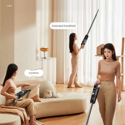 White spray-painted model Wireless Stick Vacuum Cleaner with 14000Pa Suction, HEPA Filter & 350ml Water Tank for Wet Dry Cleaning, Ideal for Home Use