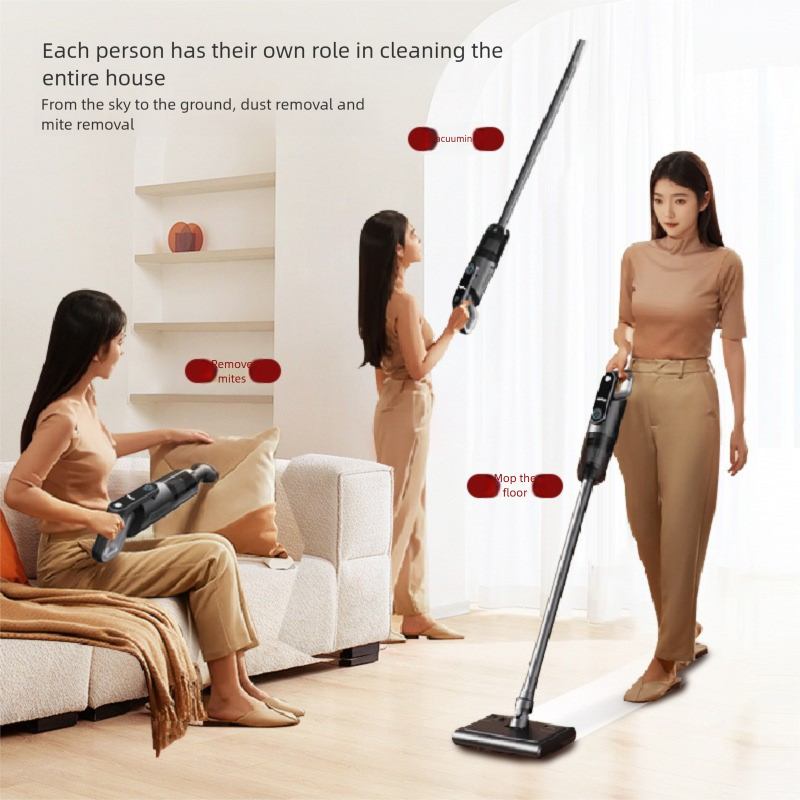 White Wireless Stick Vacuum Cleaner with 14000Pa Suction, HEPA Filter & 350ml Water Tank for Wet Dry Cleaning, Ideal for Home Use