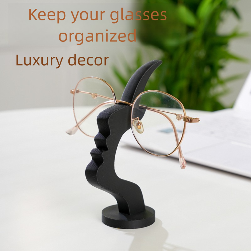 2-Pack White Desktop Eyeglass Holder – Minimalist Design for Home or Office, Stable Display Stand with Rounded Base