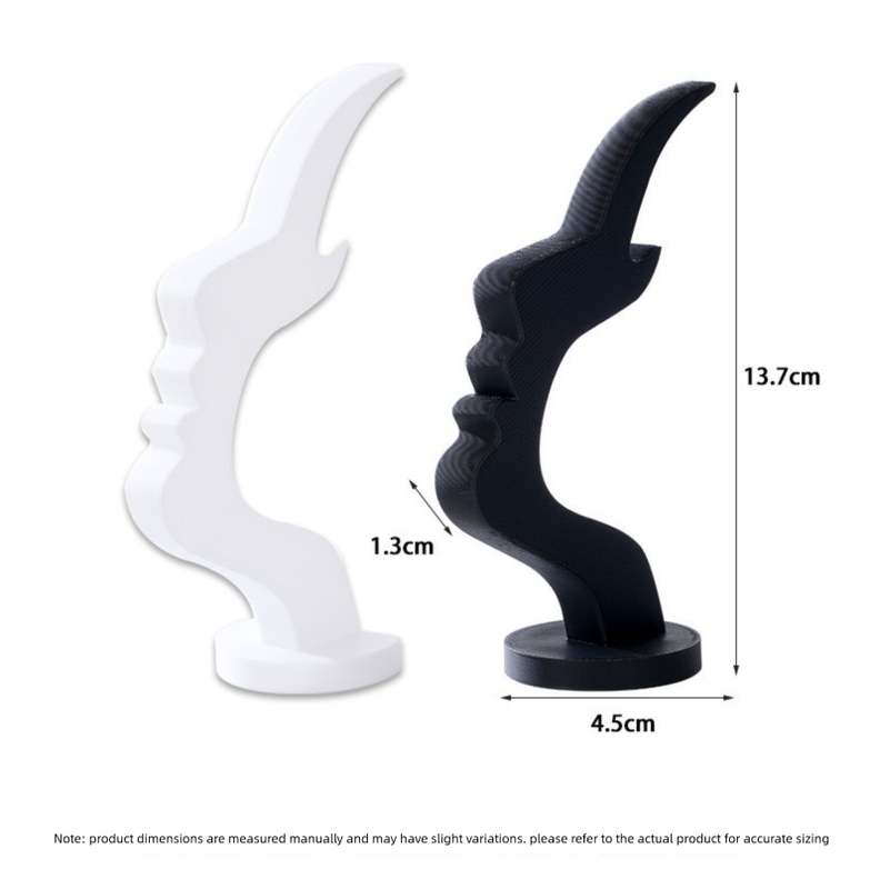 Black and white two pieces Desktop Eyeglass Holder – Minimalist Design for Home or Office, Stable Display Stand with Rounded Base