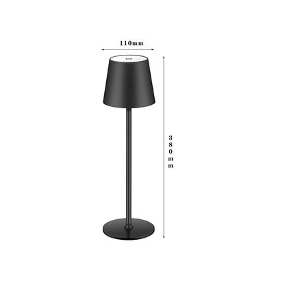 LED High-Foot Table Lamp with Touch Control - Rechargeable Dimmable Bedside Night Light for Bedroom & Living Room - Perfect Gift for Women(Black with a rounded base)
