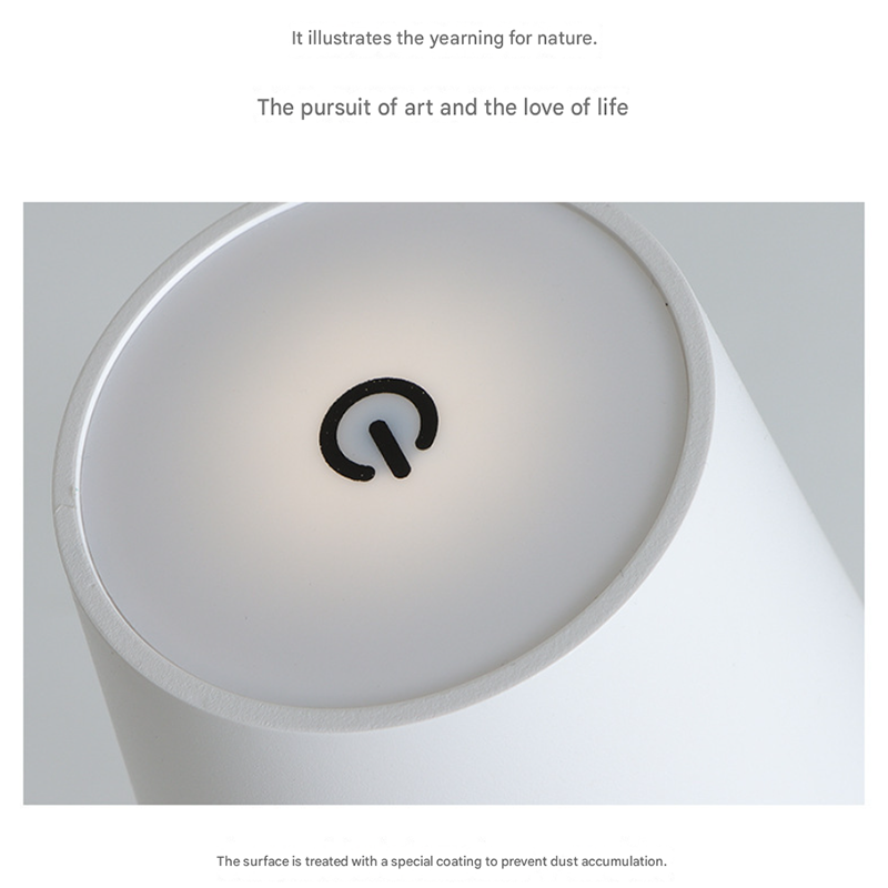 LED High-Foot Table Lamp with Touch Control - Rechargeable Dimmable Bedside Night Light for Bedroom & Living Room - Perfect Gift for Women(Black with a rounded base)