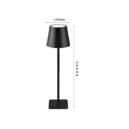 LED High-Foot Table Lamp with Touch Control - Rechargeable Dimmable Bedside Night Light for Bedroom & Living Room - Perfect Gift for Women(Black square base)