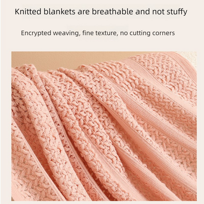 Khaki Elegant Openwork Knitted Throw Blanket with Tassels - 127x180cm Large Decorative Soft Sofa Blanket for Living Room & Bedroom - Breathable Cozy Cover for Travel & Office Nap