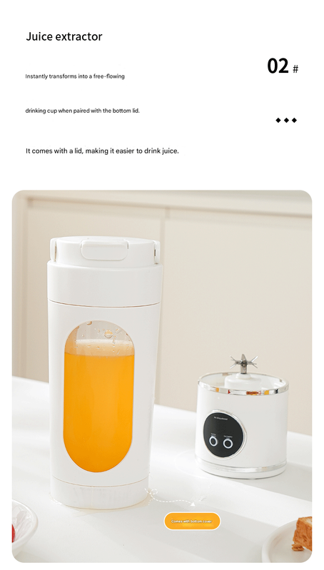 Black 3.7V Portable Blender 700ml Wireless Juicer Cup - 12 Blade USB Rechargeable Smoothie Maker with LED Display - Personal Fruit Mixer with Safety Lock - BPA Free Travel Blender for Home Office Outdoor
