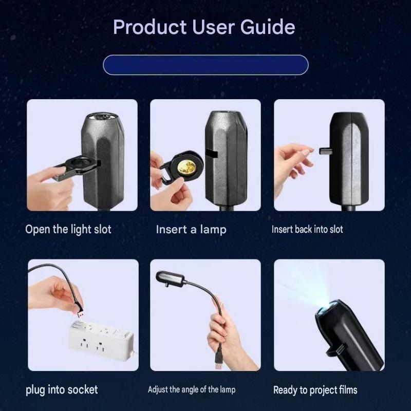 Black USB Starry Sky Projector Night Light –5-piece set Moon and Galaxy Edition Rotating LED Lamp, Bedroom Atmosphere Romantic Room Decor Projection Light