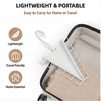 2 Packs Multifunctional V-Shape Rotating Hanger, 12-Hook Space-Saving Closet Organizer for Home & Travel Use