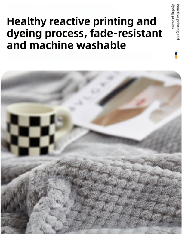 200 x 230cm White Pineapple Grid Plush Sofa Blanket - Soft Thick Flannel Jacquard Throw, Fade Resistent & Machine Washable, Lightweight Travel and Spring Summer Bedding