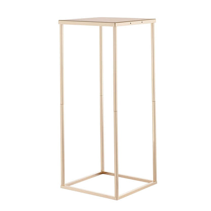 Wedding Flower Stand, 10PCS 60cm Column Flower Stand, Floral Stands with Metal Laminate, Gold Rectangular Floral Display Rack for Wedding, Party, Birthday, Home,  Gold Centerpiece Stands