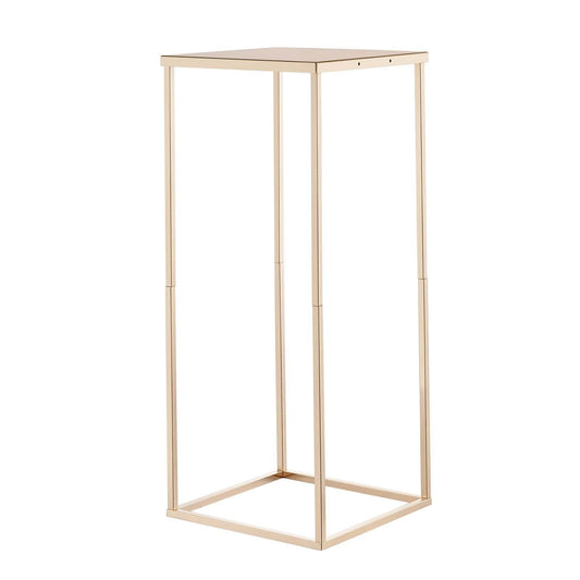 Wedding Flower Stand, 10PCS 60cm Column Flower Stand, Floral Stands with Metal Laminate, Gold Rectangular Floral Display Rack for Wedding, Party, Birthday, Home,  Gold Centerpiece Stands