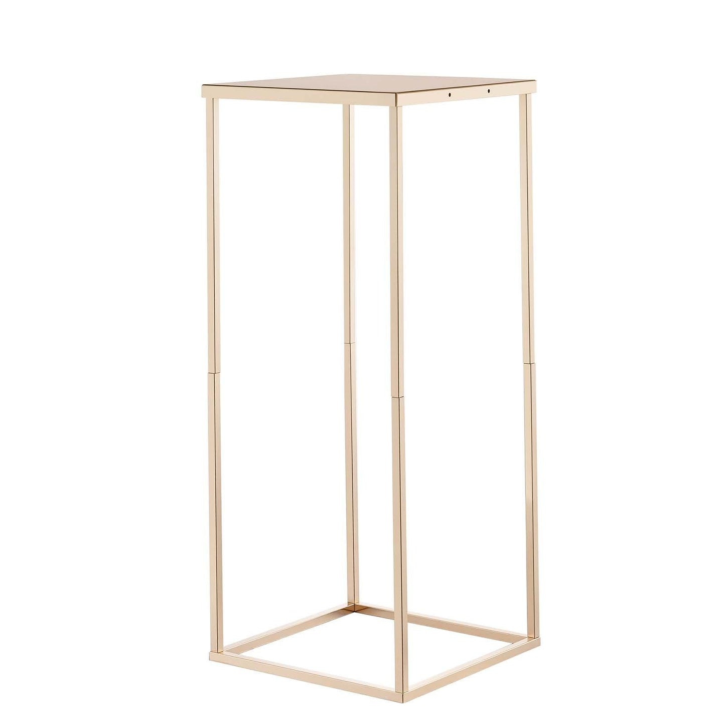 Wedding Flower Stand, 10PCS 60cm Column Flower Stand, Floral Stands with Metal Laminate, Gold Rectangular Floral Display Rack for Wedding, Party, Birthday, Home,  Gold Centerpiece Stands