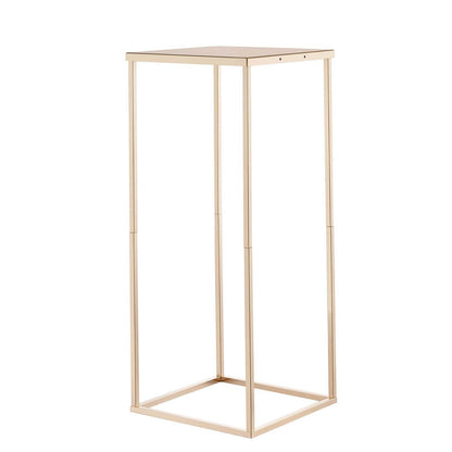 Wedding Flower Stand, 10PCS 60cm Column Flower Stand, Floral Stands with Metal Laminate, Gold Rectangular Floral Display Rack for Wedding, Party, Birthday, Home,  Gold Centerpiece Stands