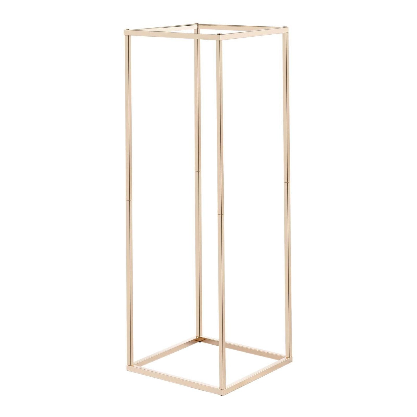 Wedding Flower Stand, 10PCS 80cm Column Flower Stand, Floral Stands with Hidden Screw, Rectangular Cubic Floral Display Rack for Wedding, Party, Birthday, Home, Gold Centerpiece Stands