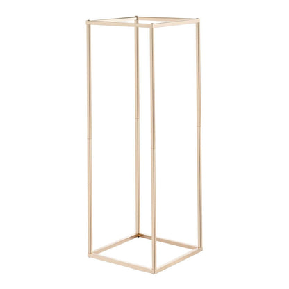 Wedding Flower Stand, 10PCS 80cm Column Flower Stand, Floral Stands with Hidden Screw, Rectangular Cubic Floral Display Rack for Wedding, Party, Birthday, Home, Gold Centerpiece Stands