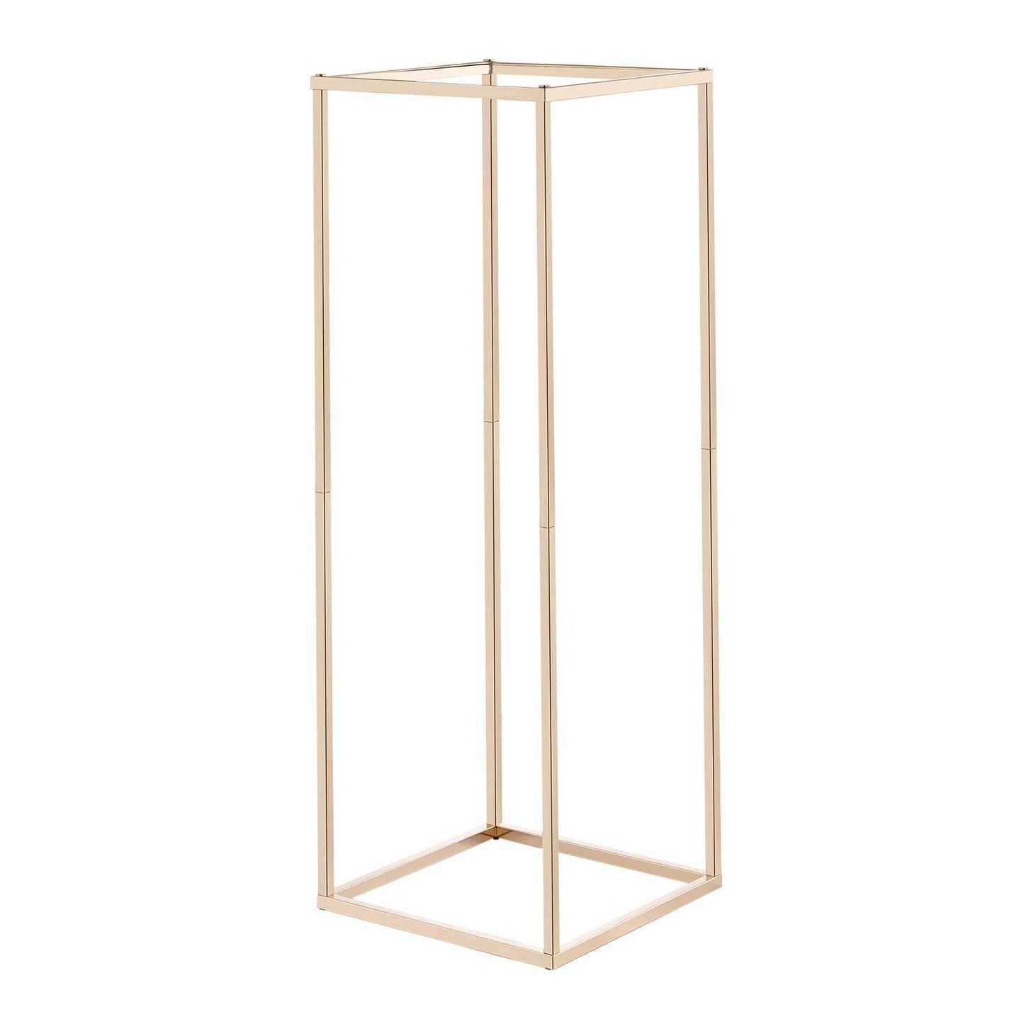 Wedding Flower Stand, 10PCS 80cm Column Flower Stand, Floral Stands with Hidden Screw, Rectangular Cubic Floral Display Rack for Wedding, Party, Birthday, Home, Gold Centerpiece Stands