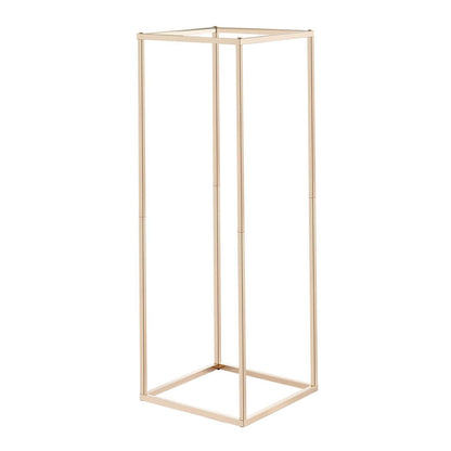 Wedding Flower Stand, 10PCS 80cm Column Flower Stand, Floral Stands with Hidden Screw, Rectangular Cubic Floral Display Rack for Wedding, Party, Birthday, Home, Gold Centerpiece Stands