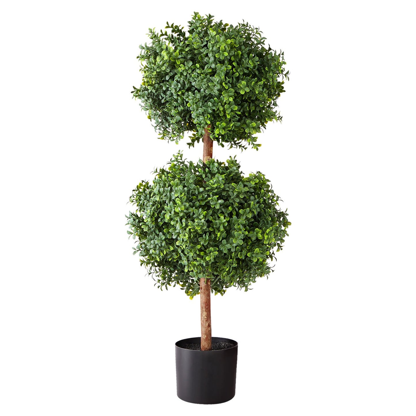 Artificial Topiary Boxwood Double Ball, 2 Set 914mm Faux Boxwood Plant Balls, Fake Silk Tree Look Real, Easy Assembly for Decor Front Porch Outdoor Patio Garden Balcony Backyard Indoor