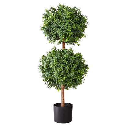 Artificial Topiary Boxwood Double Ball, 2 Set 914mm Faux Boxwood Plant Balls, Fake Silk Tree Look Real, Easy Assembly for Decor Front Porch Outdoor Patio Garden Balcony Backyard Indoor