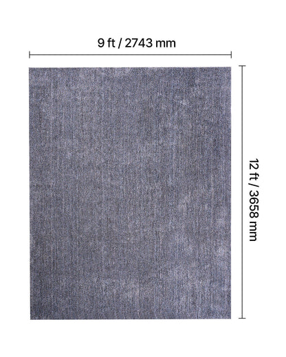 Indoor Plush Area Rugs, 2.74 x 3.66 m Plush Carpet, Area Rugs Furry with Long Plushs Pile, Thick & Durable High-Pile Rug for High-Traffic Areas, Non-Shedding & Non-Slip Backing, Blue-Gray