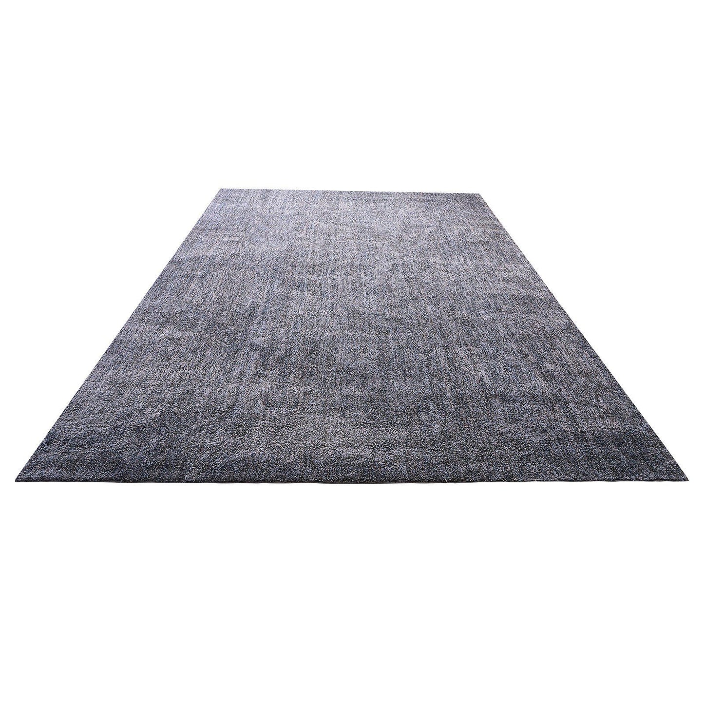 Indoor Plush Area Rugs, 2.74 x 3.66 m Plush Carpet, Area Rugs Furry with Long Plushs Pile, Thick & Durable High-Pile Rug for High-Traffic Areas, Non-Shedding & Non-Slip Backing, Blue-Gray