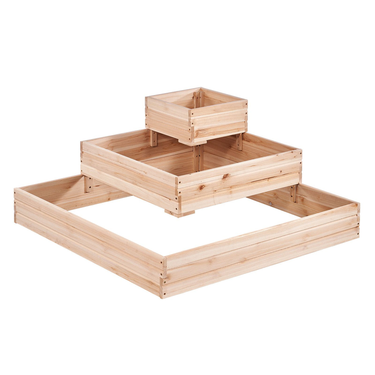 Wooden Raised Garden Bed Planter Box 113 x 113 x 51 cm Flower Vegetable Herb