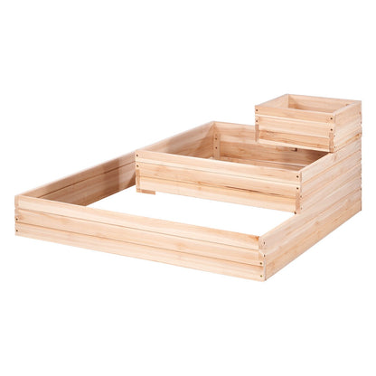 Wooden Raised Garden Bed Planter Box 113 x 113 x 51 cm Flower Vegetable Herb