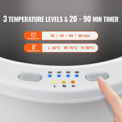 Towel Warmer Bucket, 20L Large Towel Warmer for Bathroom, Auto Shut Off Towel Heater with 4-Level Timer Fits up to Two 40"x70" Oversized Towels, Bathrobes, Blankets, ETL & FCC Certified