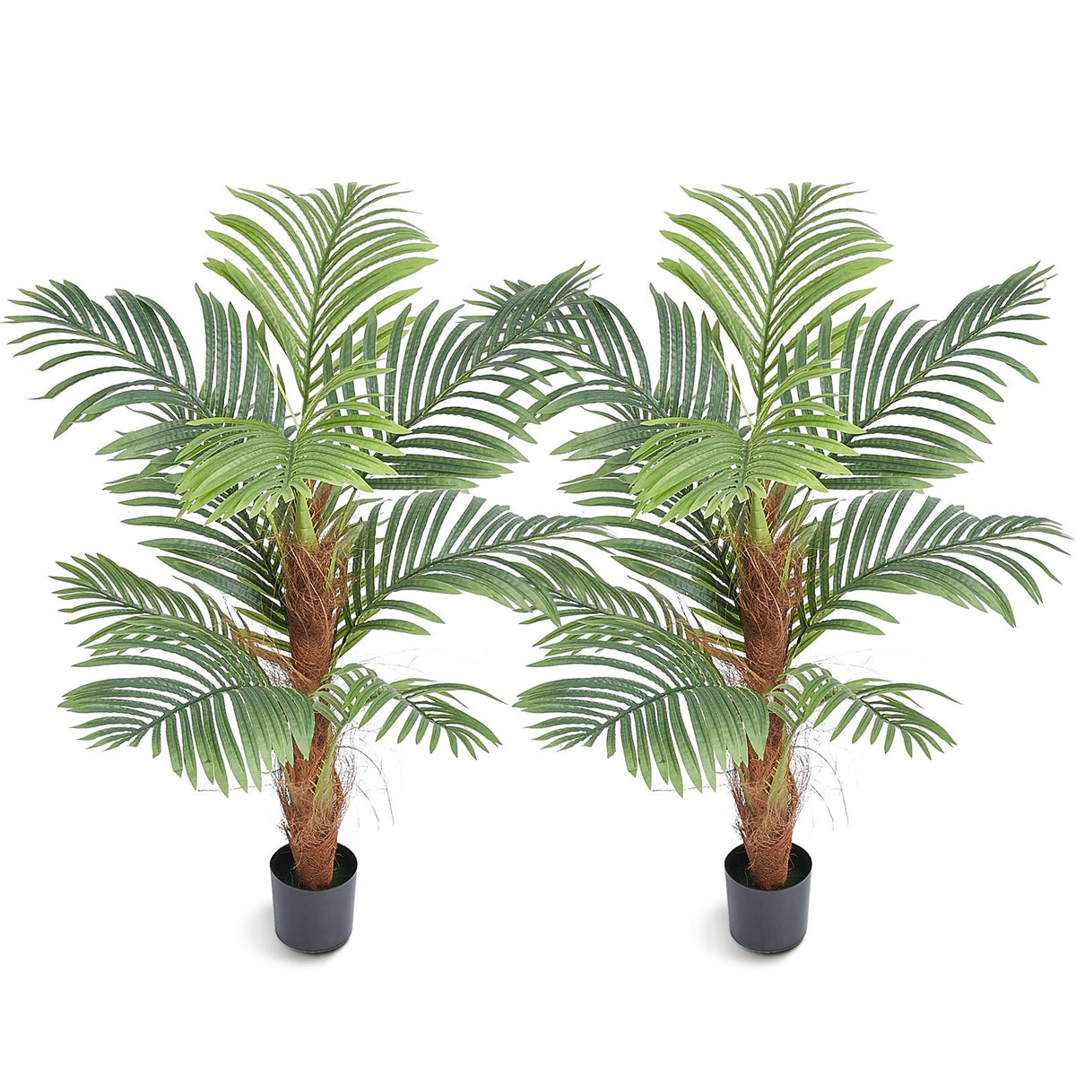 Artificial Palm Tree, 1219mm Tall Faux Plant, Secure PE Material & Anti-Tip Tilt Protection Low-Maintenance Plant, Lifelike Green Fake Tree for Home Office Warehouse Decor Indoor Outdoor