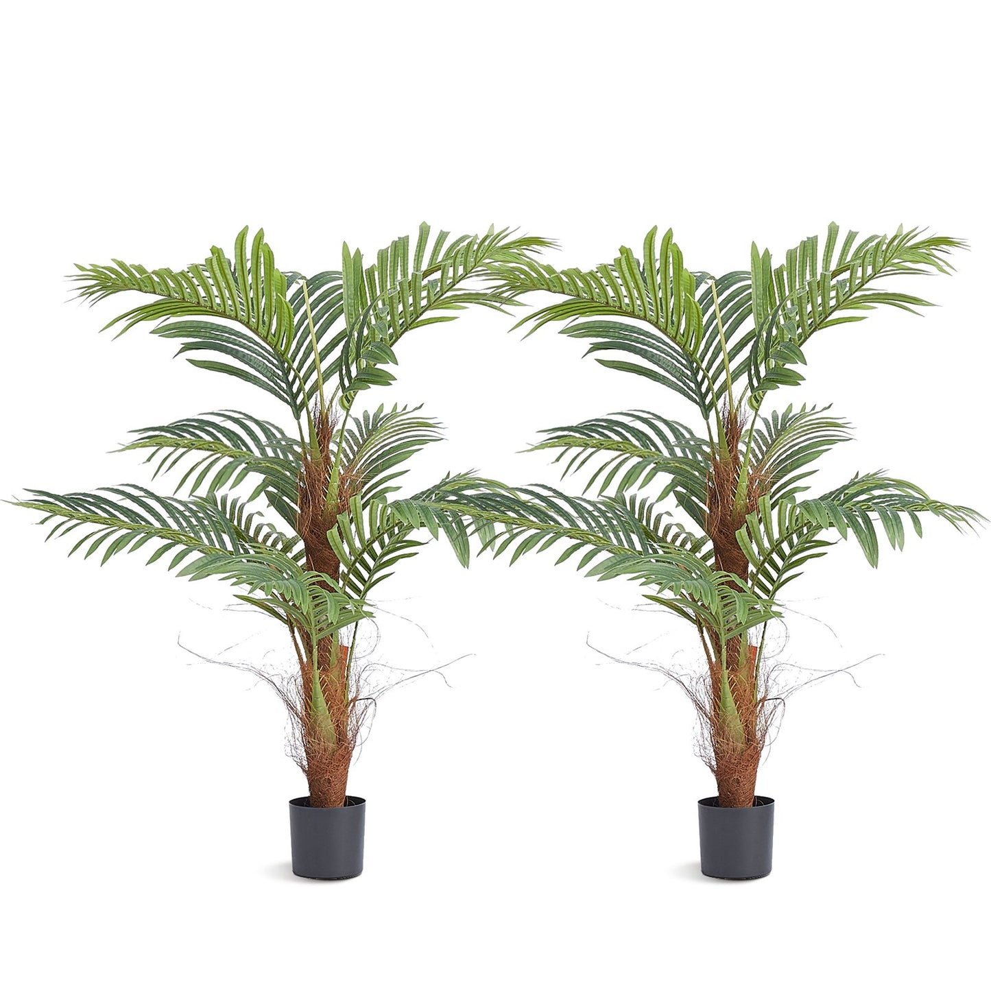 Artificial Palm Tree, 1219mm Tall Faux Plant, Secure PE Material & Anti-Tip Tilt Protection Low-Maintenance Plant, Lifelike Green Fake Tree for Home Office Warehouse Decor Indoor Outdoor
