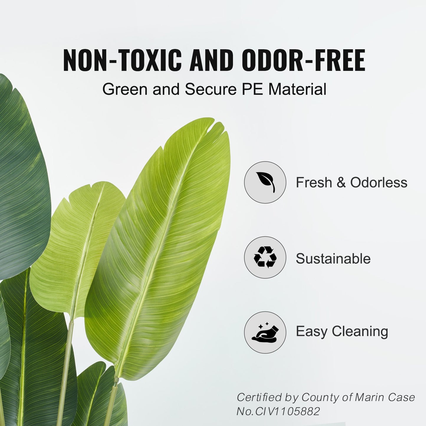 Artificial Birds Of Paradise Tree, 1.5m Tall Faux Plant, PE Material & Anti-Tip Tilt Protection Low-Maintenance Plant, Lifelike Green Fake Tree for Home Office Warehouse Decor Indoor Outdoor