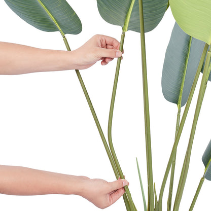 Artificial Birds Of Paradise Tree, 1.5m Tall Faux Plant, PE Material & Anti-Tip Tilt Protection Low-Maintenance Plant, Lifelike Green Fake Tree for Home Office Warehouse Decor Indoor Outdoor