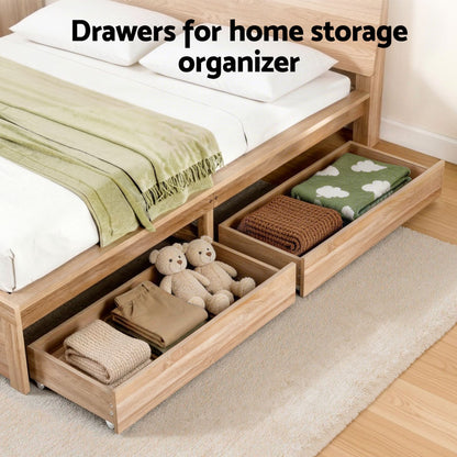 Artiss Double Bed Frame with 2 Drawers Bedroom Furniture