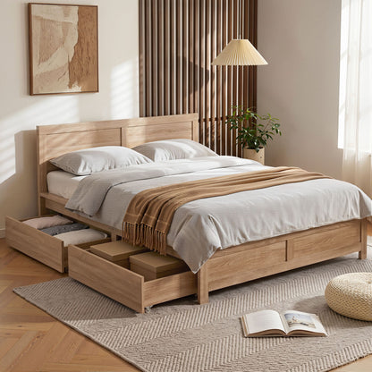 Artiss Queen Size Bed Frame with 2 Drawers Bedroom Furniture