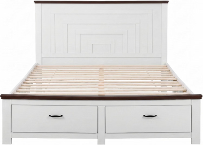 Artiss Double Wooden Bed Frame and 2 Bedside Table Bedroom Furniture Set