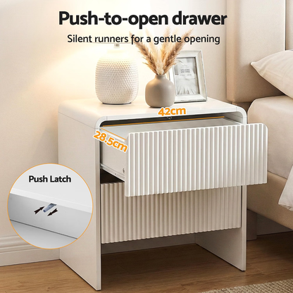 Artiss Queen Wooden Bed Frame and 2 Bedside Table Bedroom Furniture Set