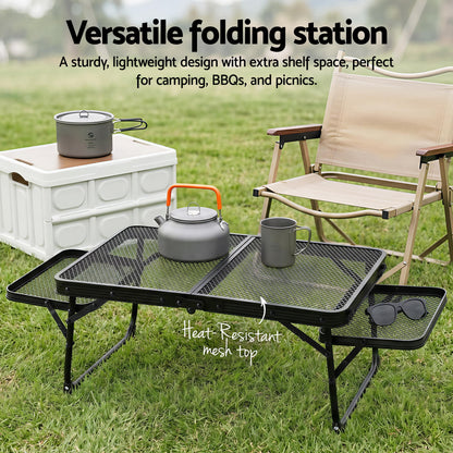 Weisshorn Camping Table Mesh Desktop Lightweight Portable Outdoor Folding Grill Desk