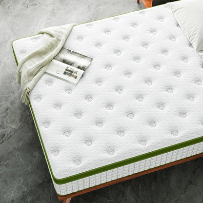 BedStory Queen 30cm Hybrid Mattress Cooling Gel Memory Foam 5 Zone Pocket Spring Bed Temperature Regulating