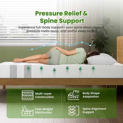20cm King Reversible Gel Memory Foam Mattress BedStory Medium Soft & Firm