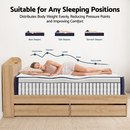 RoomSense Single Firm Mattress 26cm Bundle with Storage Bed Frame