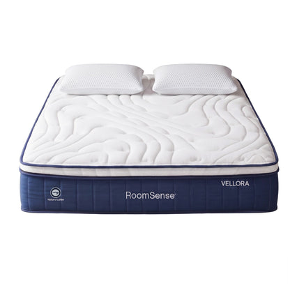 RoomSense Queen 30cm Medium Firm Latex Mattress, 2 Gel Cooling Pillows
