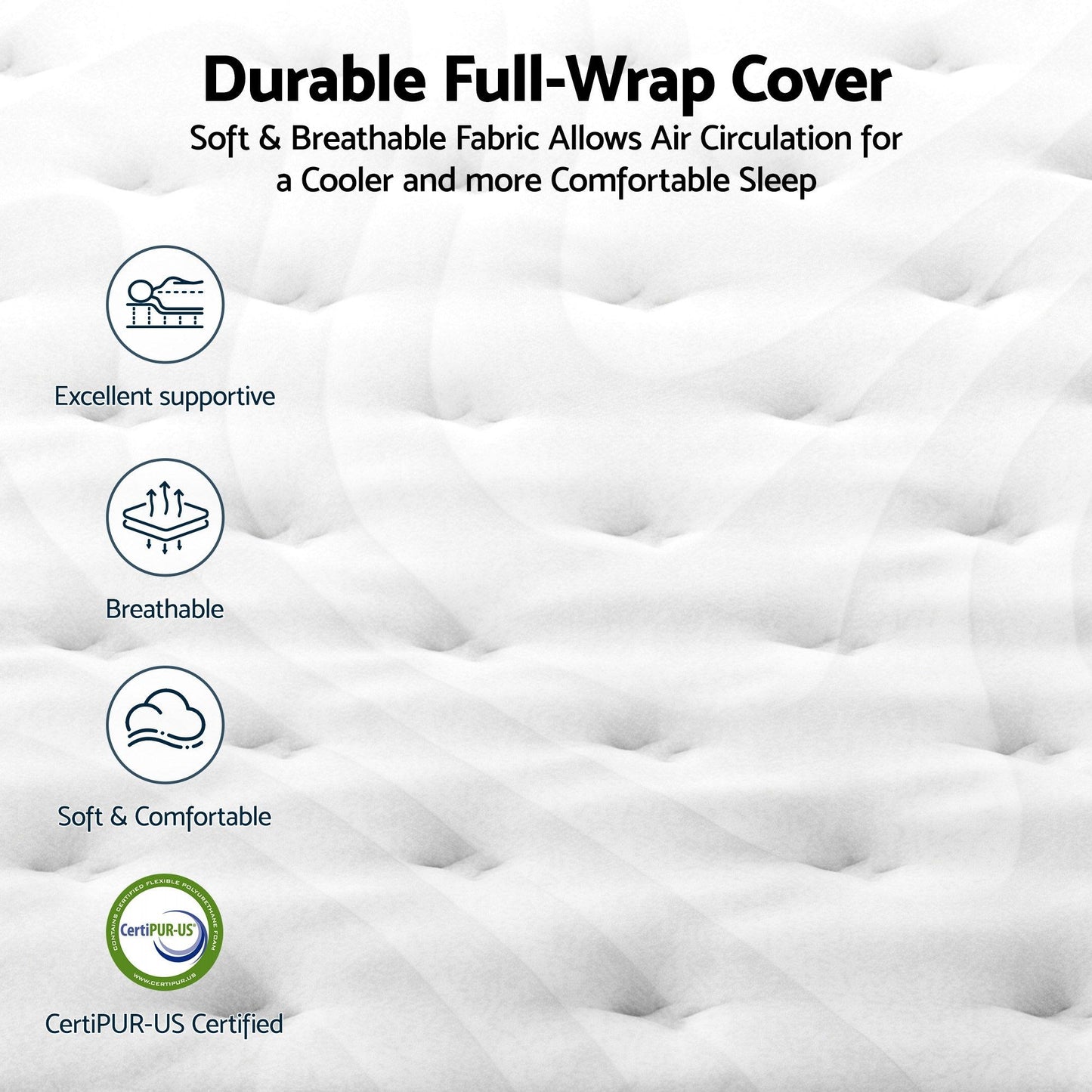 RoomSense Queen 30cm Medium Firm Latex Mattress, 2 Gel Cooling Pillows