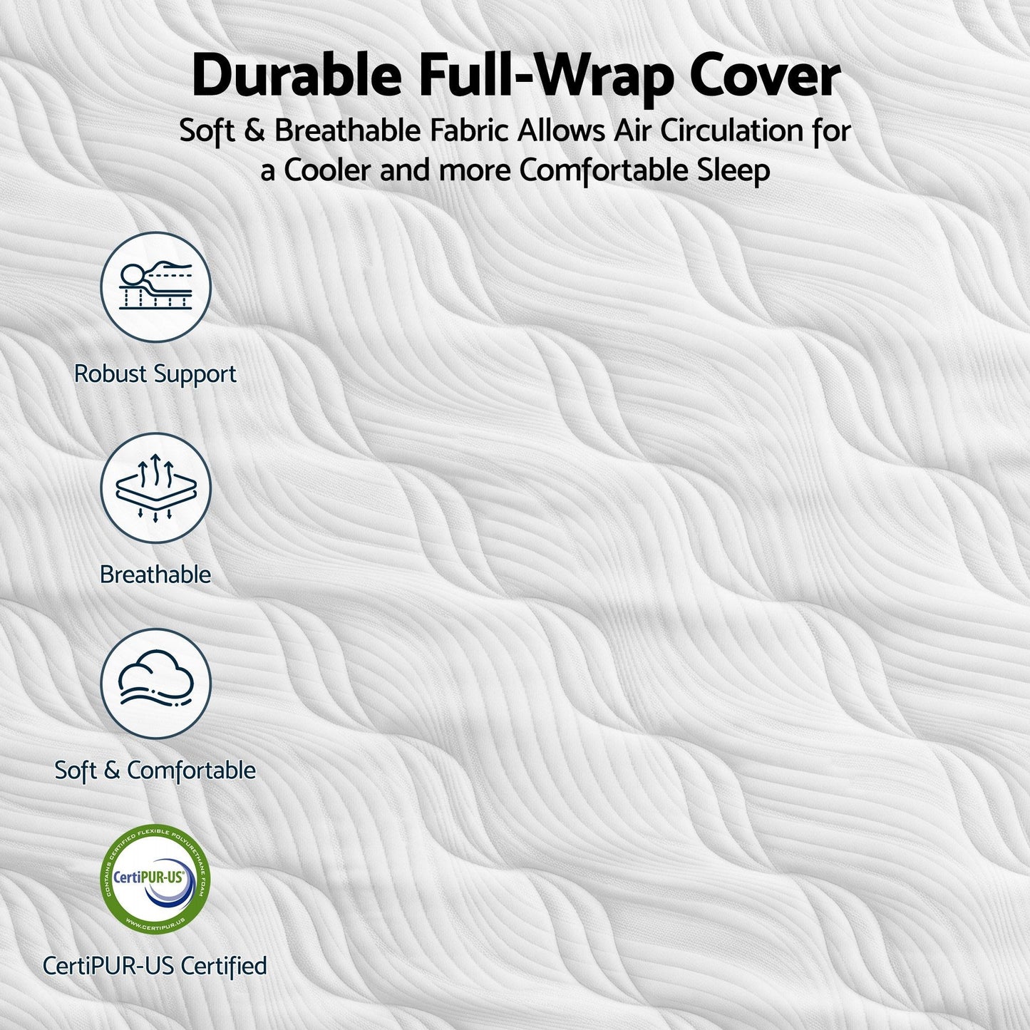 RoomSense Single Mattress, 26cm Orthopedic Firm Mattress for Back Pain Relief, Pocket Spring Hybrid Mattress King Size for Home & Rental