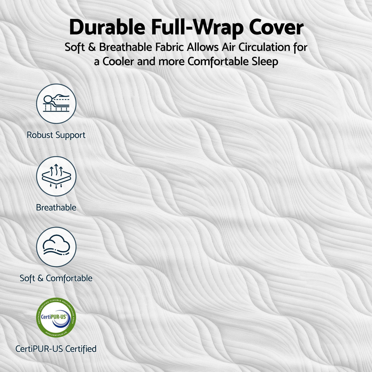 RoomSense Single Mattress, 26cm Orthopedic Firm Mattress for Back Pain Relief, Pocket Spring Hybrid Mattress King Size for Home & Rental