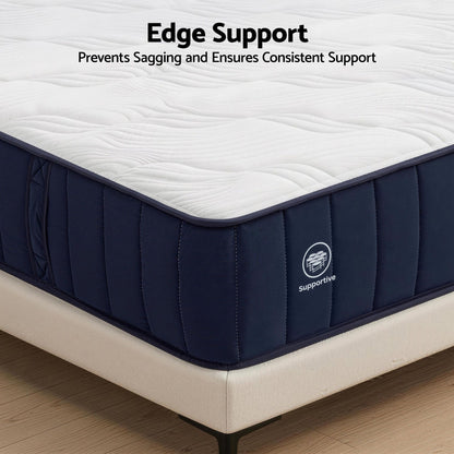 RoomSense Single Mattress, 26cm Orthopedic Firm Mattress for Back Pain Relief, Pocket Spring Hybrid Mattress King Size for Home & Rental