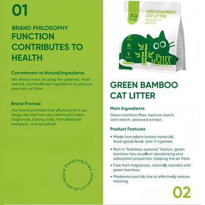 PurrHaven Bamboo Clumping Cat & Kitty Litter, 30kg 12 Pack,Dust Free,Natural Flusable,Easy to Clean,Odour Neutraliser,Rapid Liquid Absorption,Non-Toxic Formula