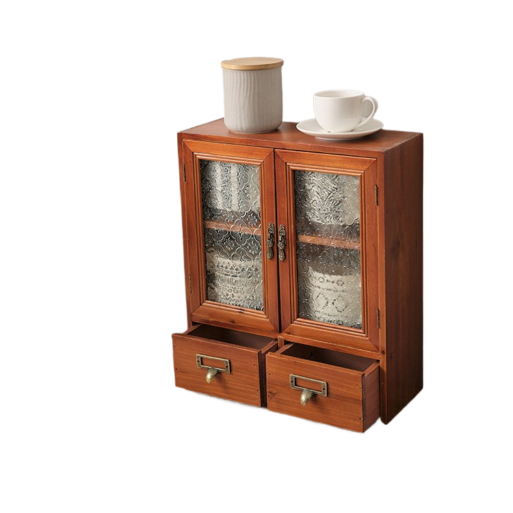 Solid Wood Desktop Storage Cabinet Display Cabinet