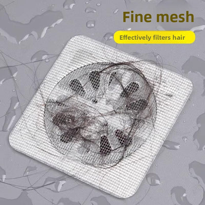 Attach a bathroom hair filter to the floor drain