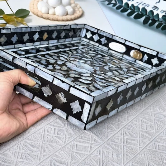 Handmade Mother-of-Pearl Decorative Tray